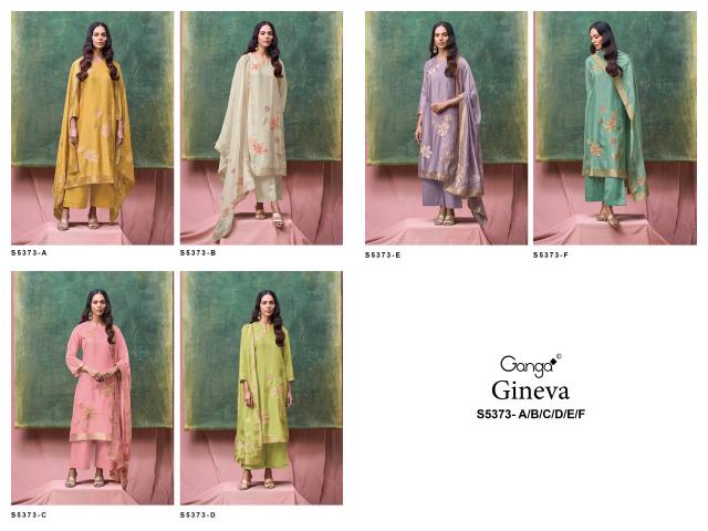 Ganga gineva 5373 dress materials wholesale in vijayawada